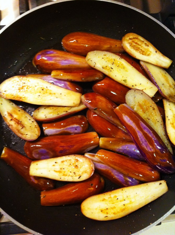 Sautéed Fairy Tale eggplants aux herbes de Provence