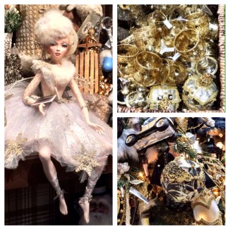 Glitter & gold decoration at Bergdorf Goodman